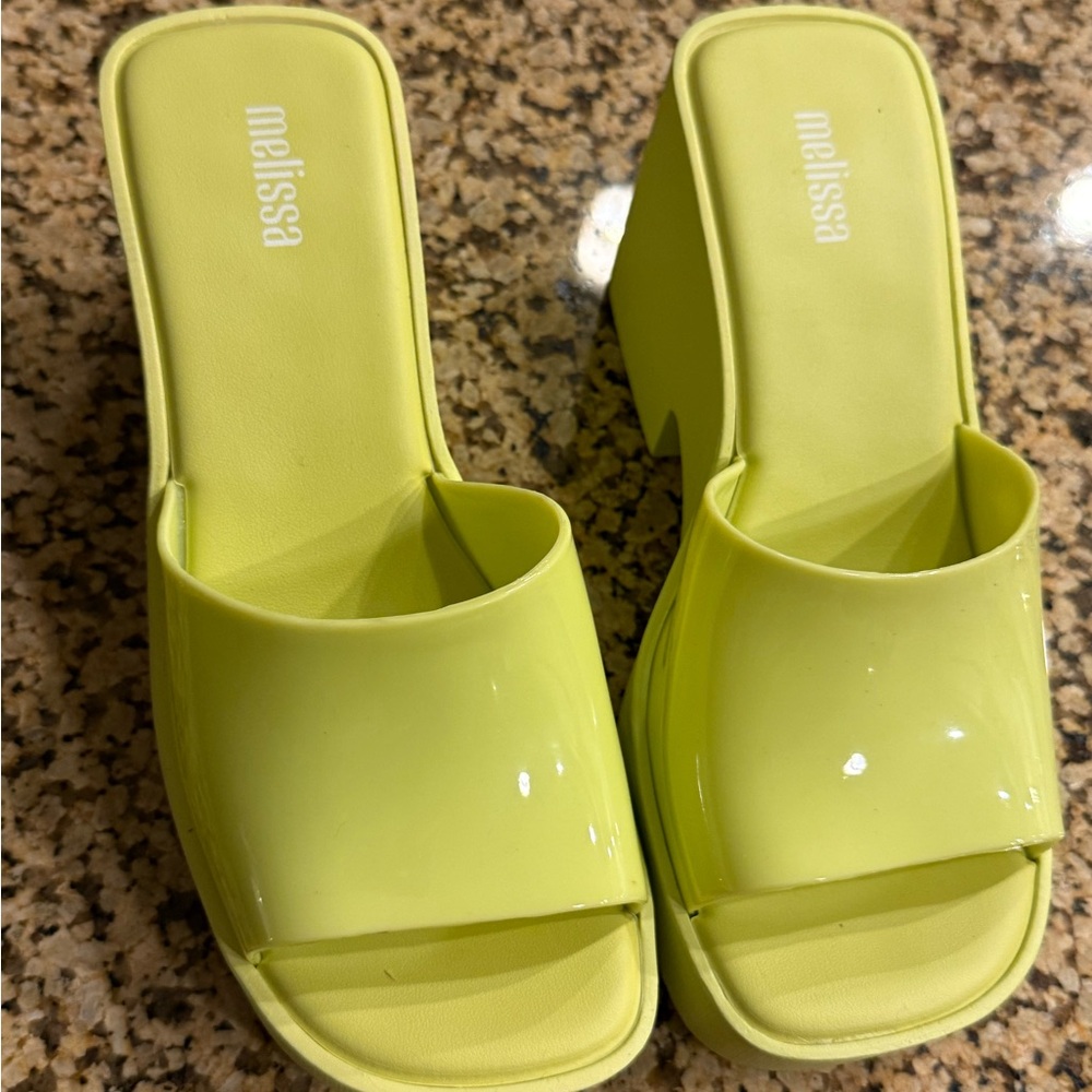 Melissa Women's Lime Green Mules